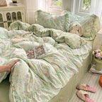 Lace Ruffle Cotton Bedding Set