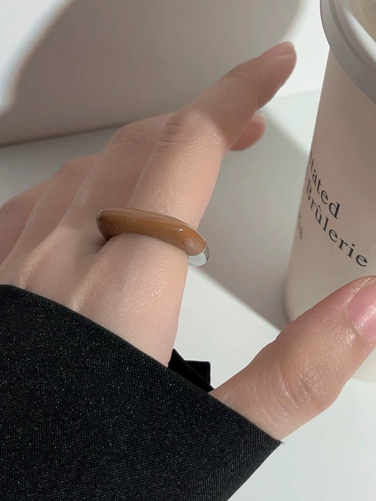 Geometric Metal Square Statement Ring - Modomu