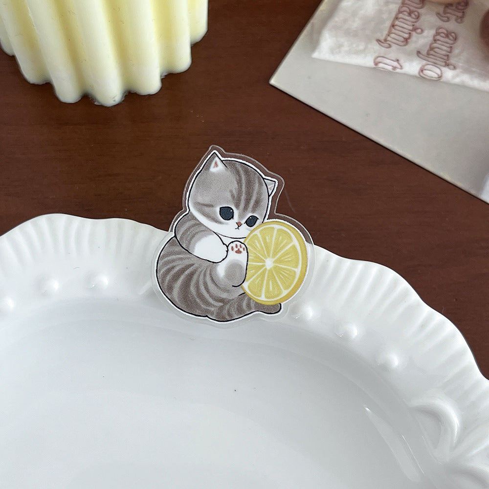 Cute Kitten Acrylic Brooch Pin