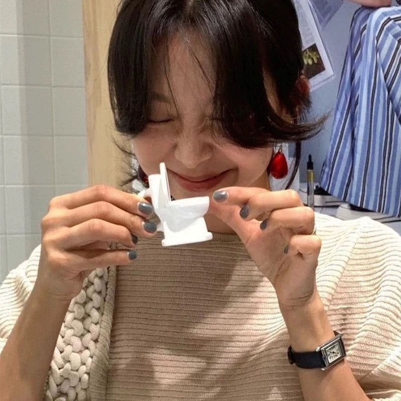 Red Water Drop Stud Earrings