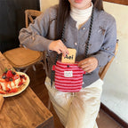 Plush Polka Dot Shoulder Bag - Modomu