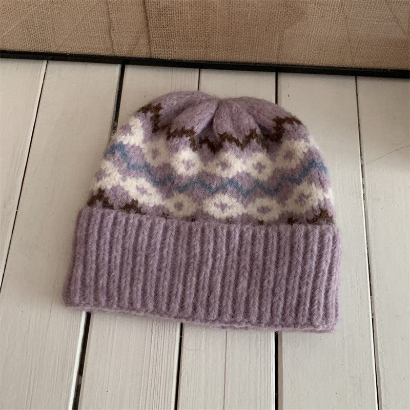 Fair Isle Knit Winter Beanie - Modomu