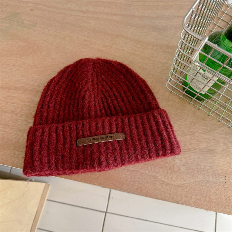 Letter Label Slouchy Beanie - Modomu