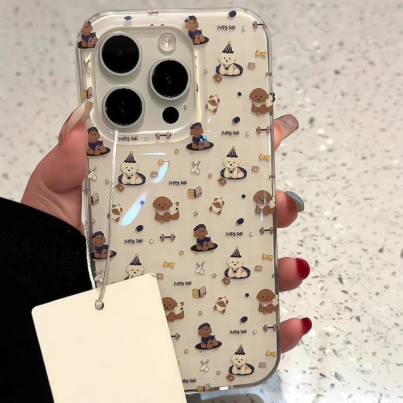 Sporty Puppy Print iPhone Case