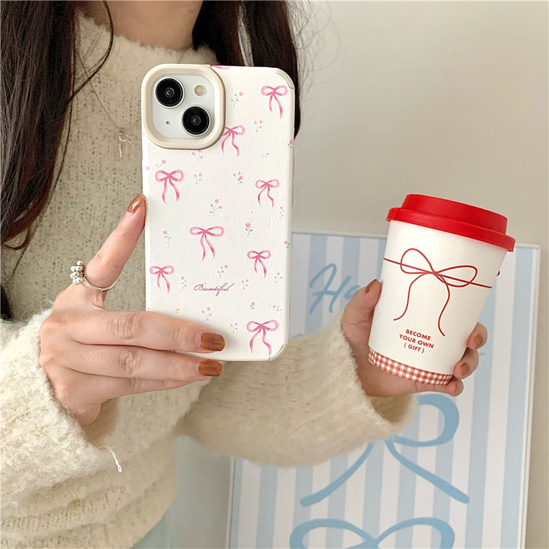 Pink Ribbon Bow iPhone Case