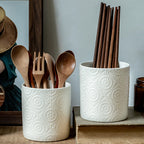 Ceramic Relief Utensil Storage