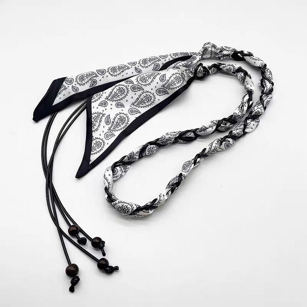 Patterned Woven Waist Chain Belt - Modomu