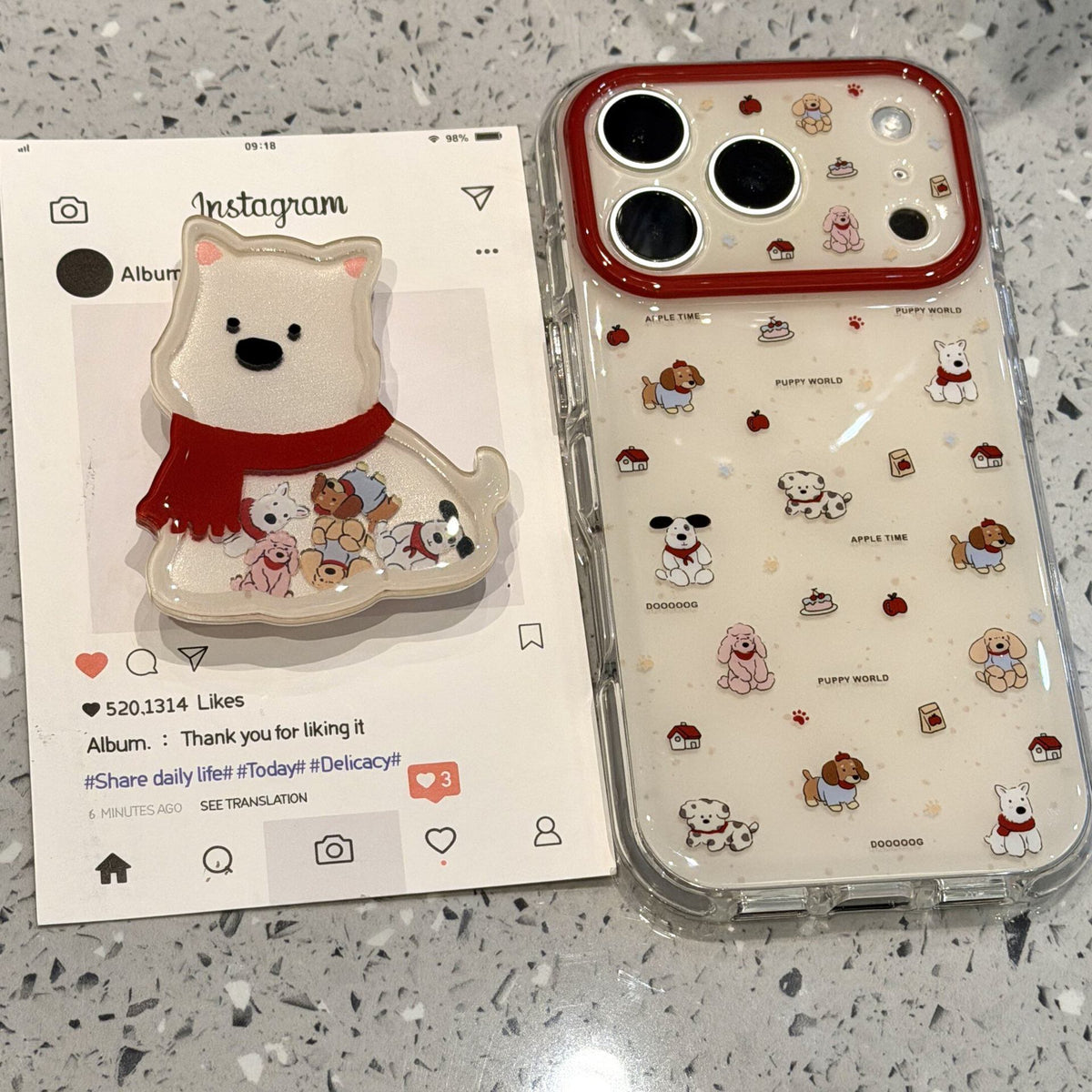 Westie Scarf Grip Phone Case