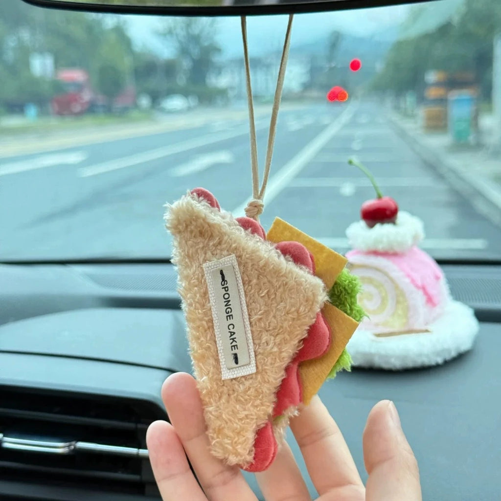 Plush Cake Dessert Pendant Accessory