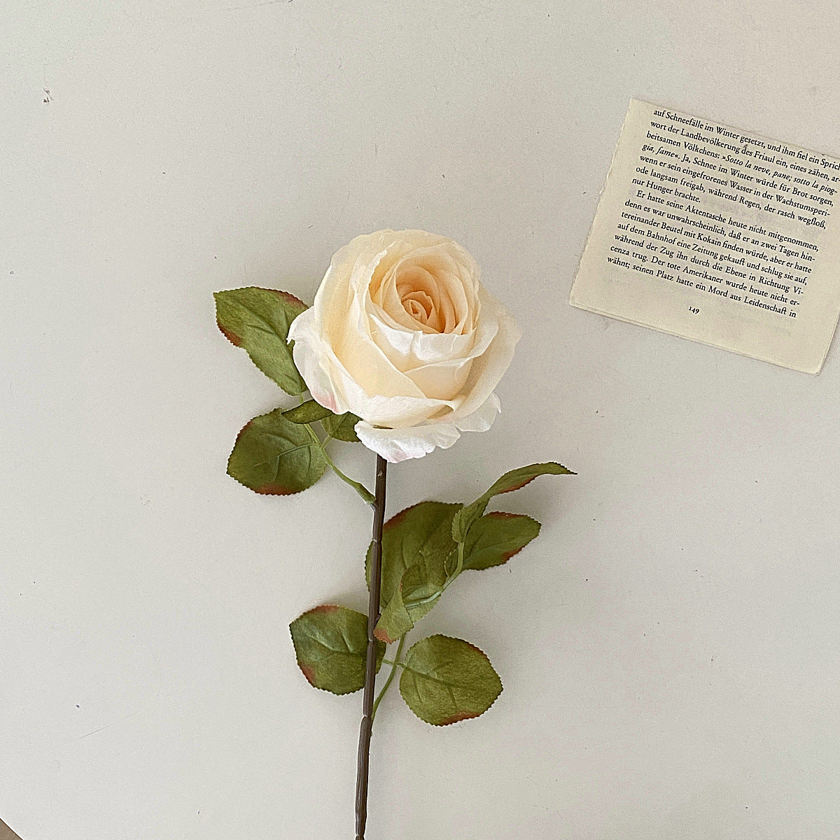 Vintage Burnt Edge Rose Stem - Modomu