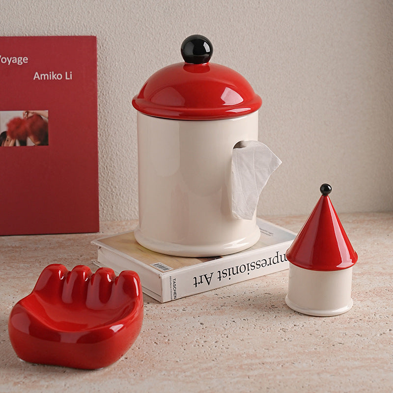 Ceramic Floss Tube Desk Decor