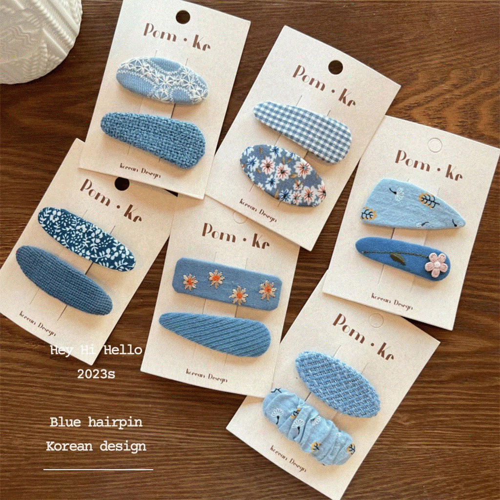 Floral Denim Hair Clip