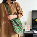 Leopard Canvas Slouch Bag