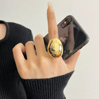 Minimalist Oval Metal Ring - Modomu