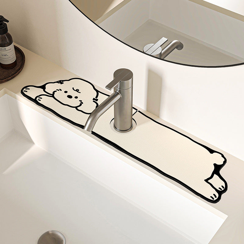 Sleepy Animal Tap Splash Mat