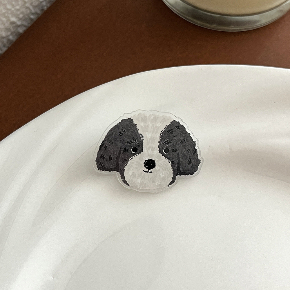 Cute Cartoon Dog Acrylic Brooch - Modomu