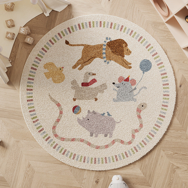 Cartoon Round Kids Floor Rug