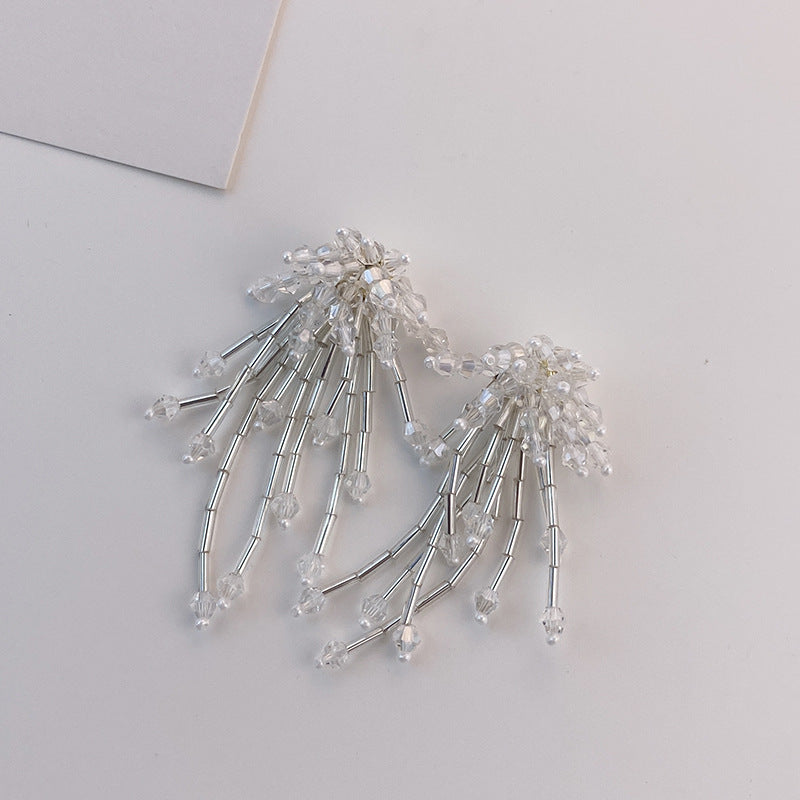 Firework Beaded Stud Earrings - Modomu