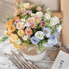 Rose Daisy Faux Flower Bouquet - Modomu