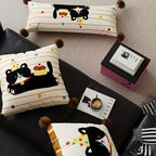 Retro cat throw pillow cushion cover