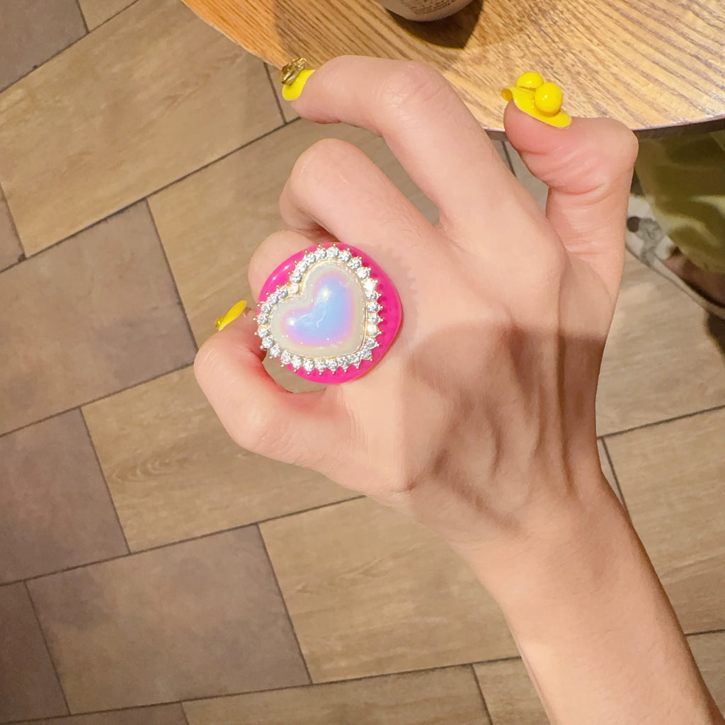 Adjustable Heart Plush Ring - Modomu