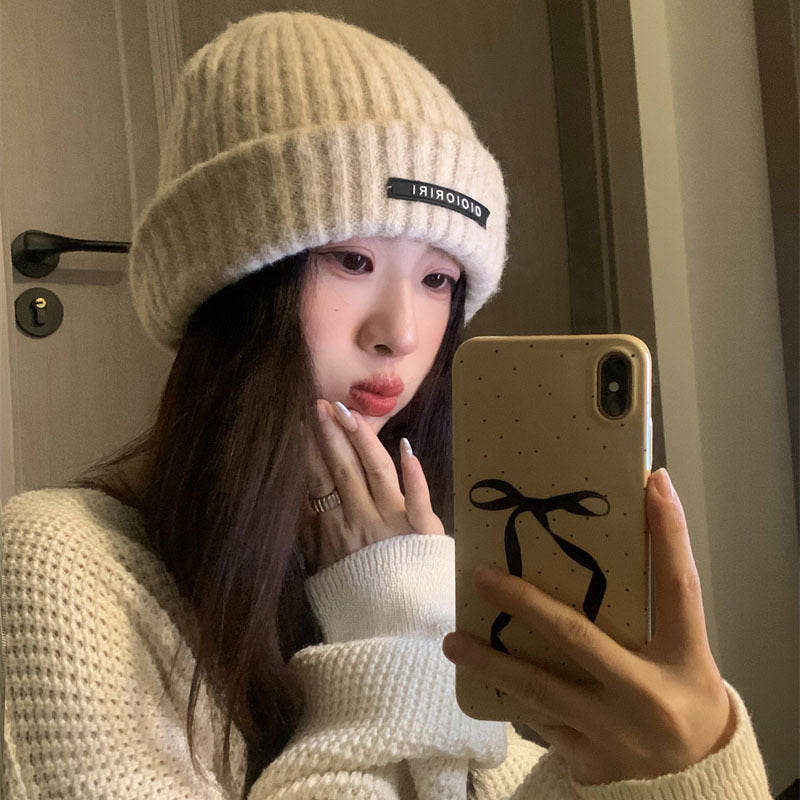 Striped Knit Beanie Retro Style - Modomu
