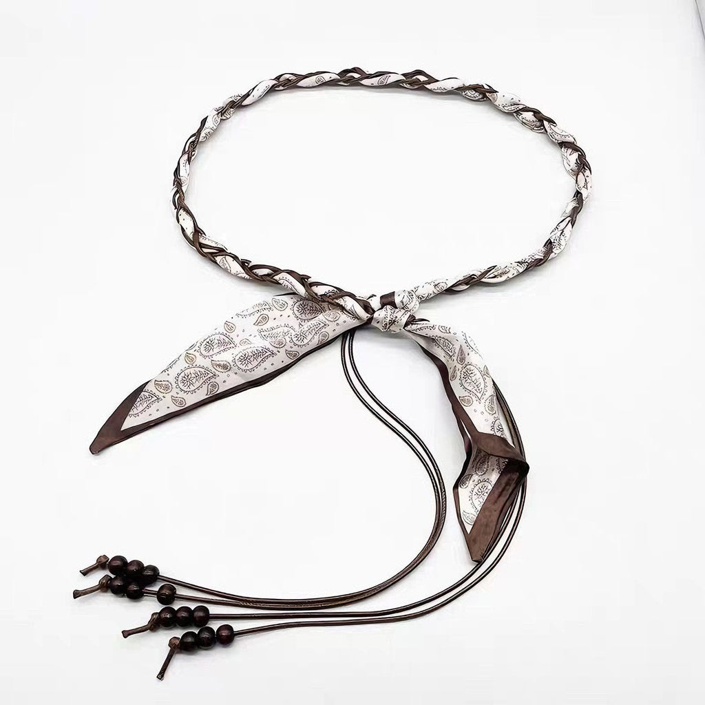 Patterned Woven Waist Chain Belt - Modomu