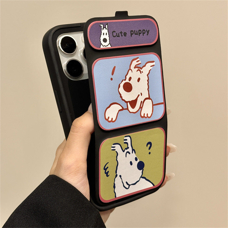 Puzzled Puppy Flip Stand Case
