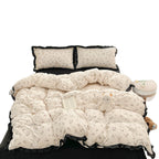 Ruffle Edge Cotton Bedding Set
