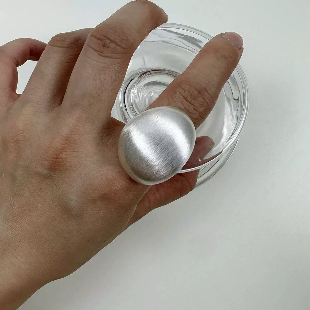 Brushed Metal Statement Ring - Modomu