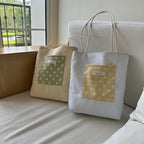 Polka Dot Canvas Tote