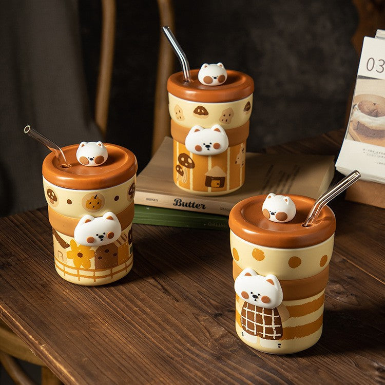 Cartoon Animal Ceramic Cup - Modomu