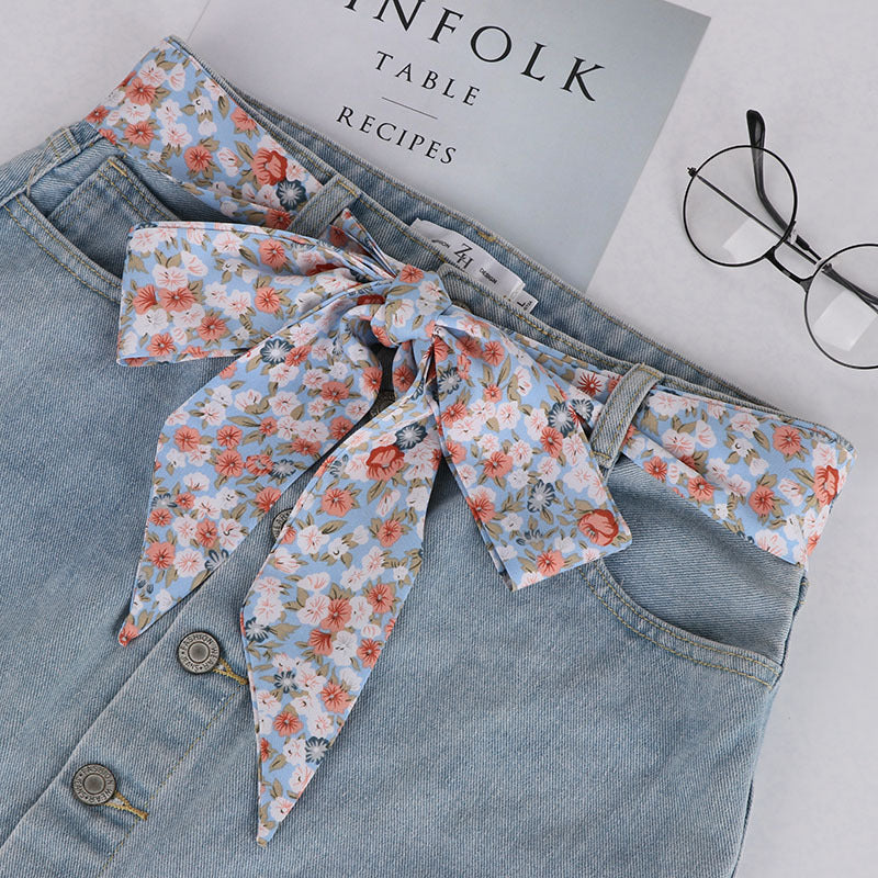 Women’s Patterned Skinny Scarf - Modomu