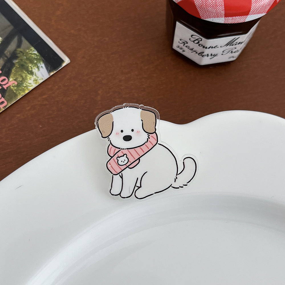Cute Cartoon Greyhound Brooch - Modomu
