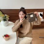 Plush Polka Dot Shoulder Bag - Modomu