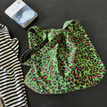 Leopard Canvas Slouch Bag