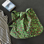 Leopard Canvas Slouch Bag