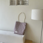 Polka Dot Canvas Tote