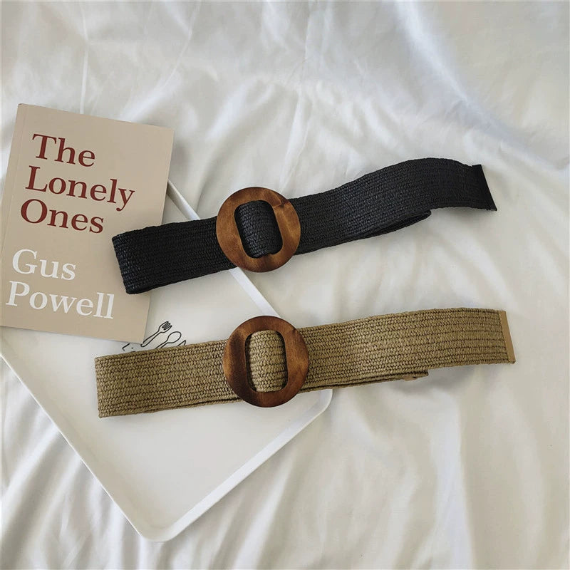 Elastic Round Buckle Waist Belt - Modomu