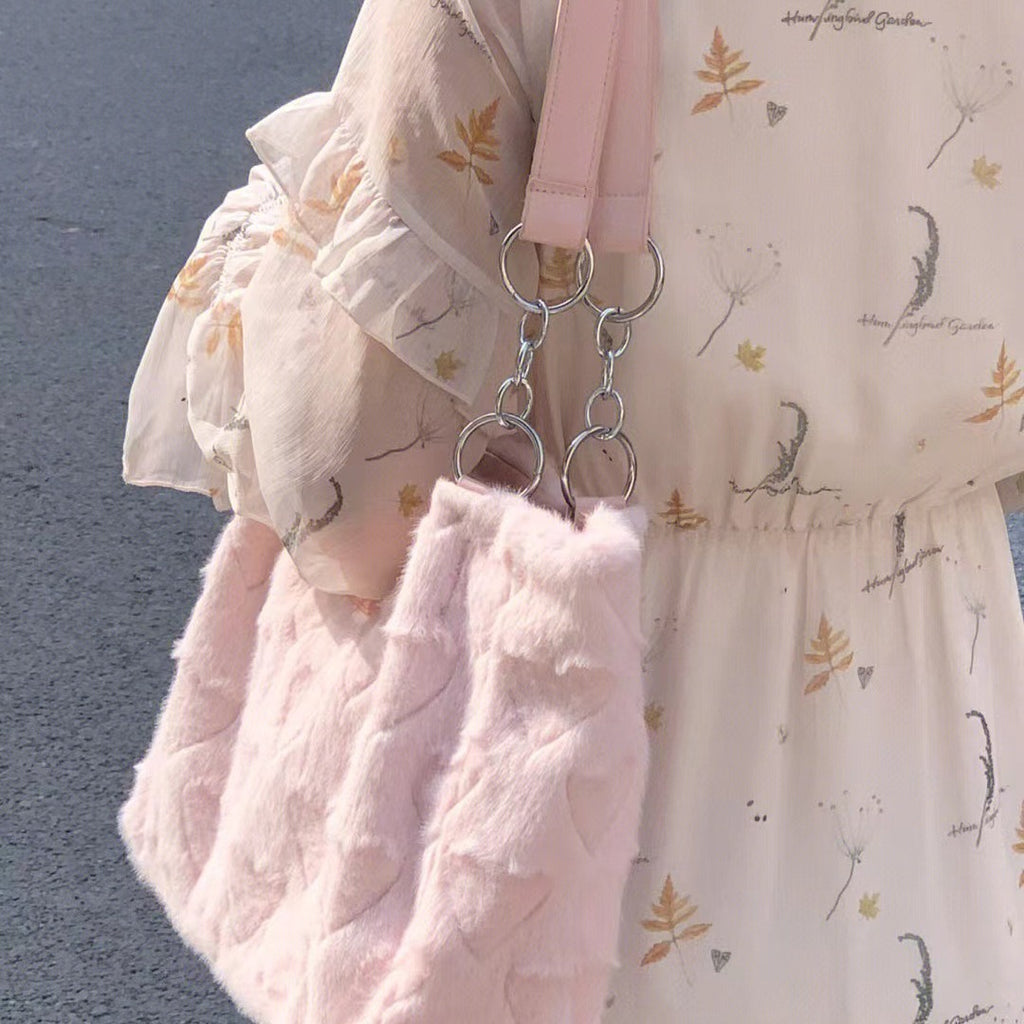 Plush Heart Tote Bag