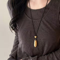 Water Drop Pendant Leather Necklace - Modomu