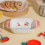 Ceramic Dessert Plate With Handles