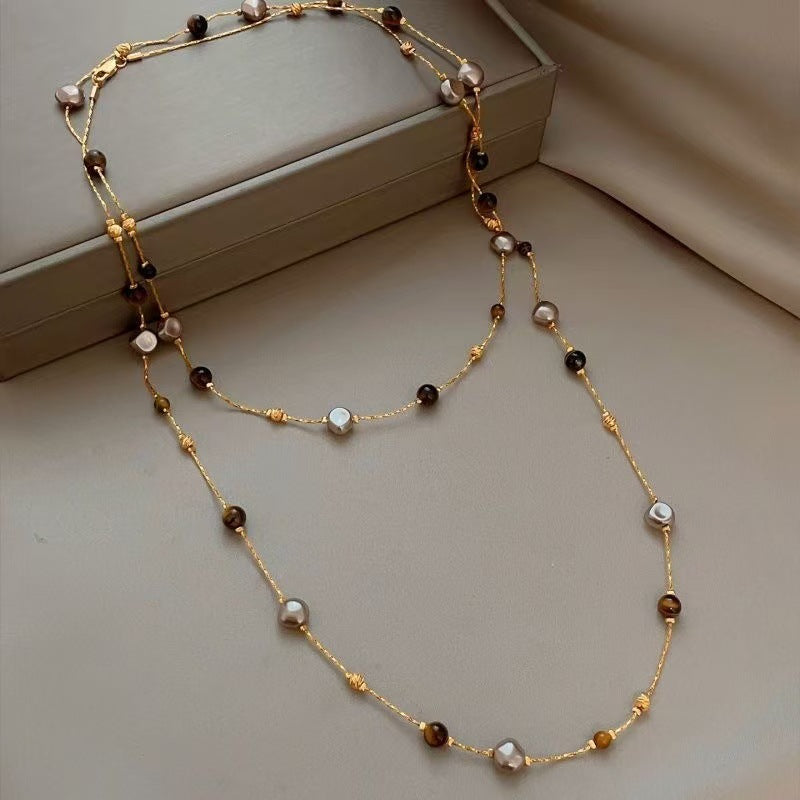 Double Layer Tiger Eye Necklace