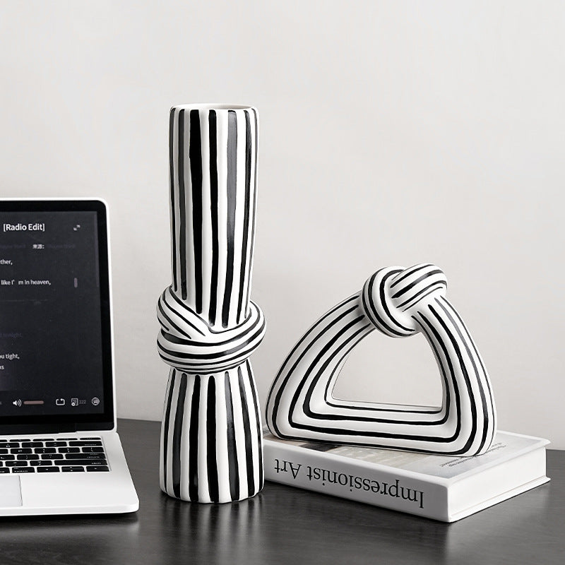 Modern Knot Stripe Art Vase - Modomu