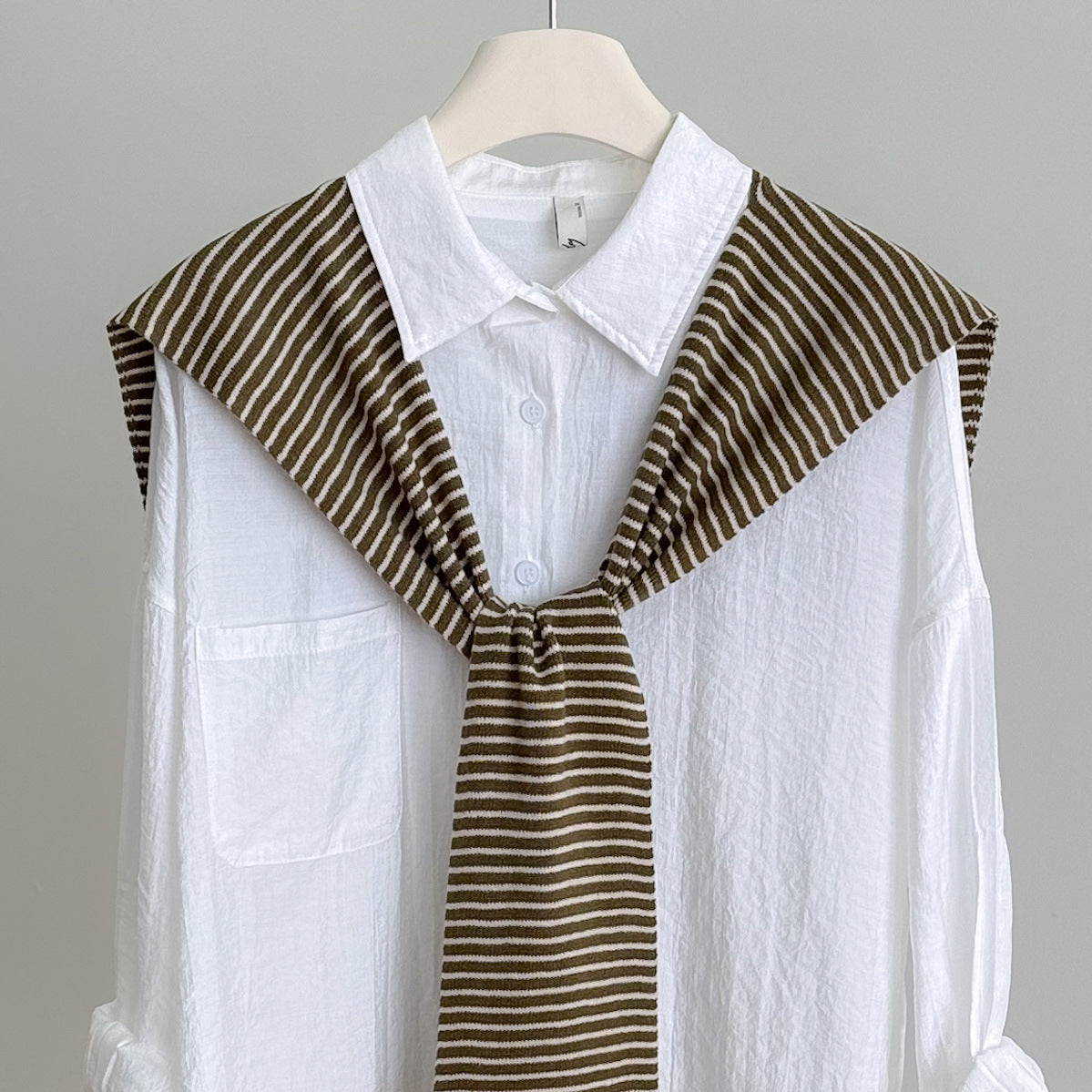 Striped Hooded Cape Shawl Wrap - Modomu