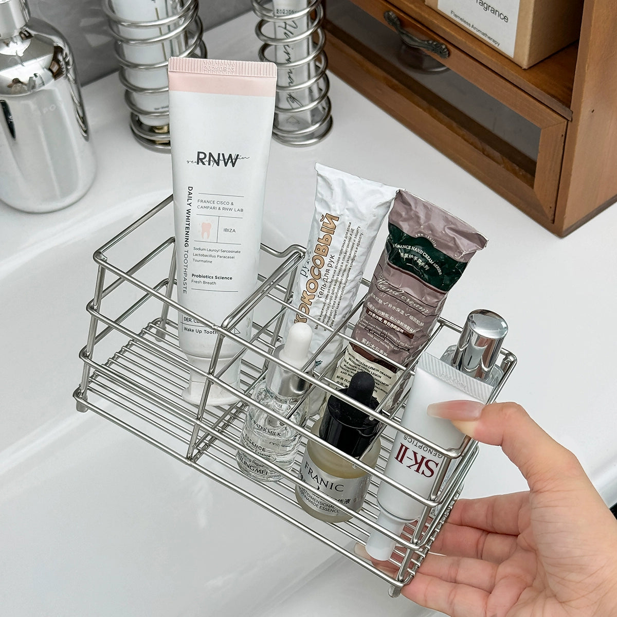 Minimalist Stainless Toothbrush Rack