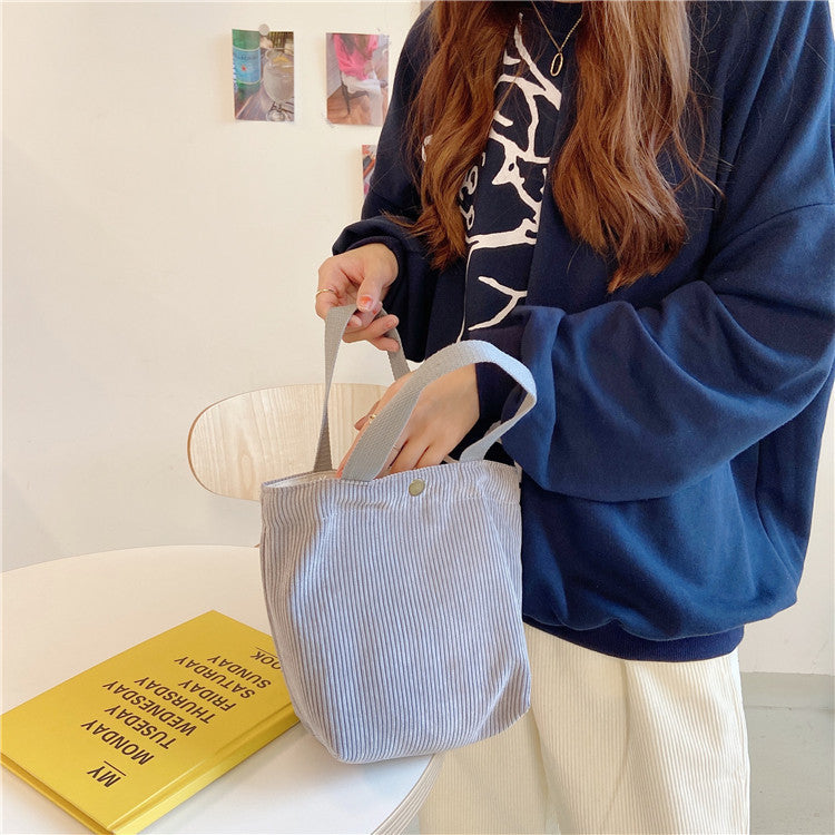Corduroy Bento Handbag Mini - Modomu
