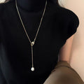 Pearl Geometric Pull-Out Necklace - Modomu