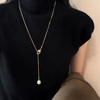 Pearl Geometric Pull-Out Necklace - Modomu
