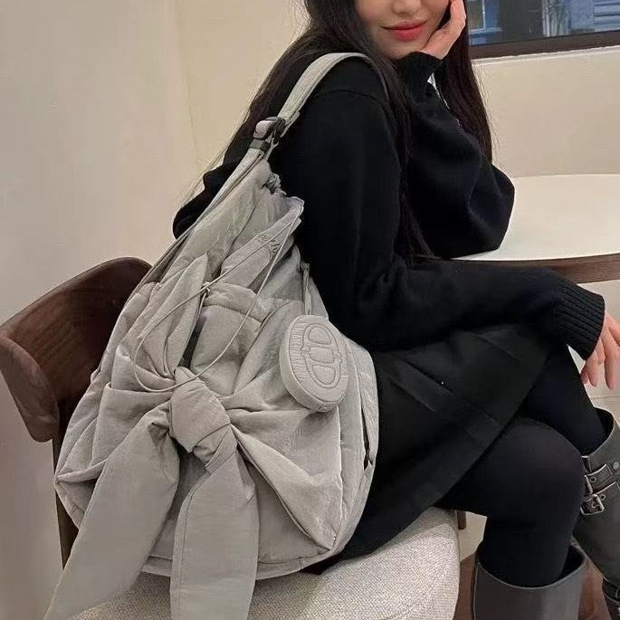 Puffy Bow Drawstring Backpack